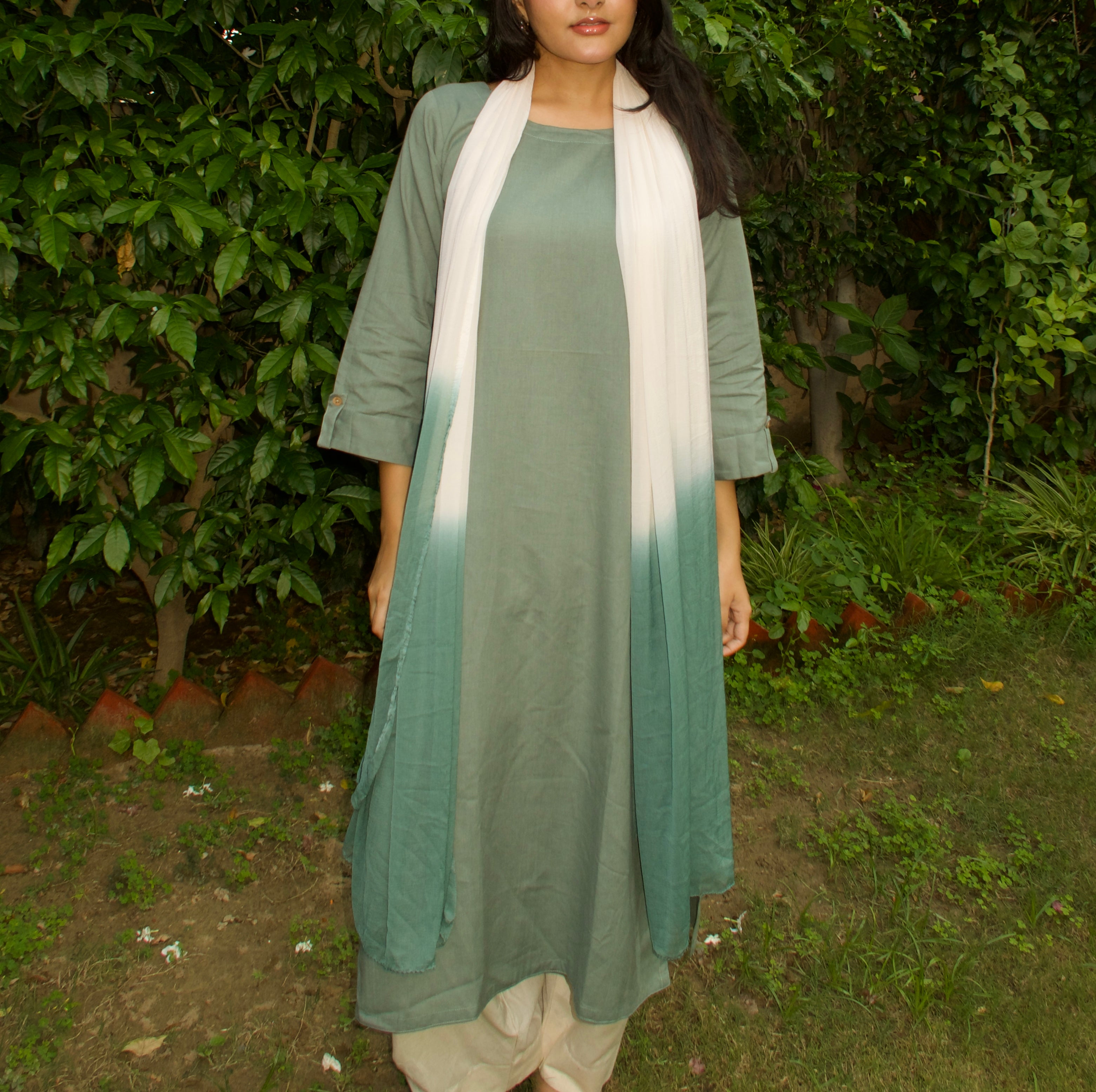 Sage Green Dip-Dyed