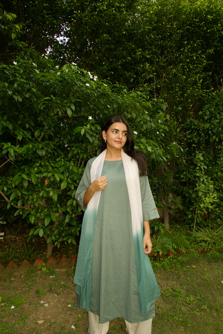 Sage Green Dip-Dyed