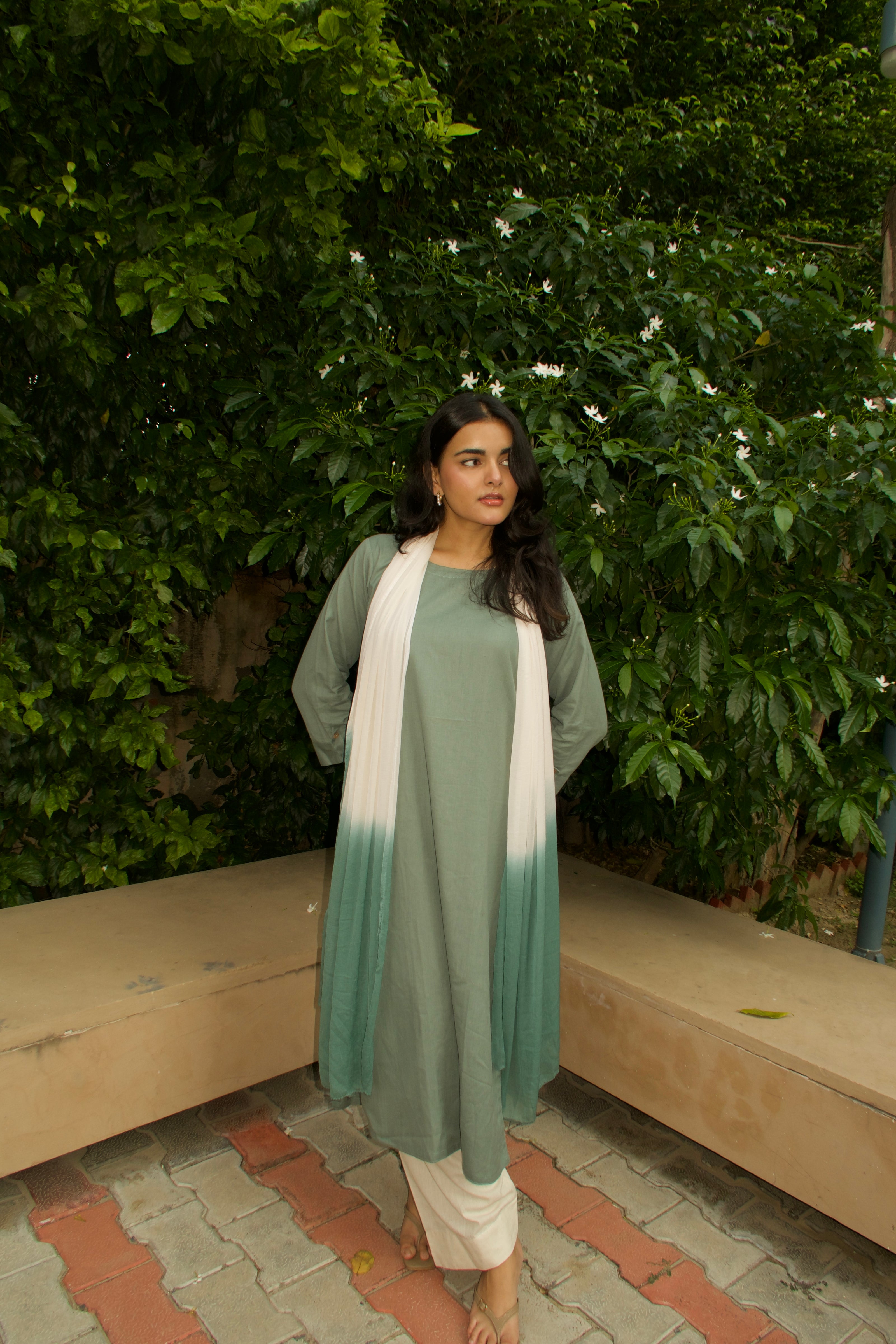 Sage Green Dip-Dyed