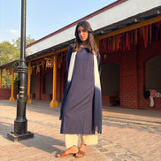 Navy Blue Dip-Dyed