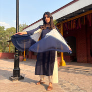 Navy Blue Dip-Dyed