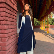 Navy Blue Dip-Dyed
