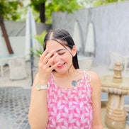Pink Leafy Elegance Kurti