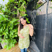 Green Floral Bliss Kurti