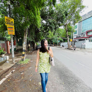 Green Floral Bliss Kurti
