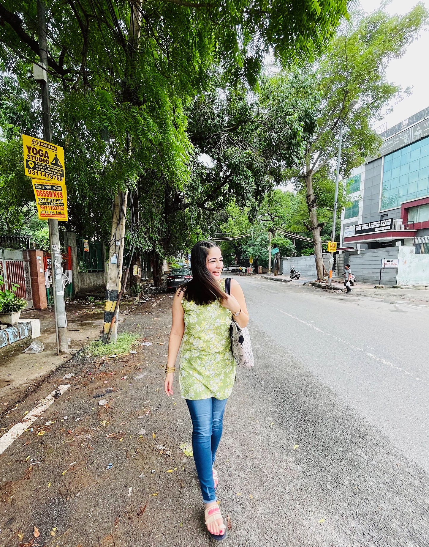 Green Floral Bliss Kurti