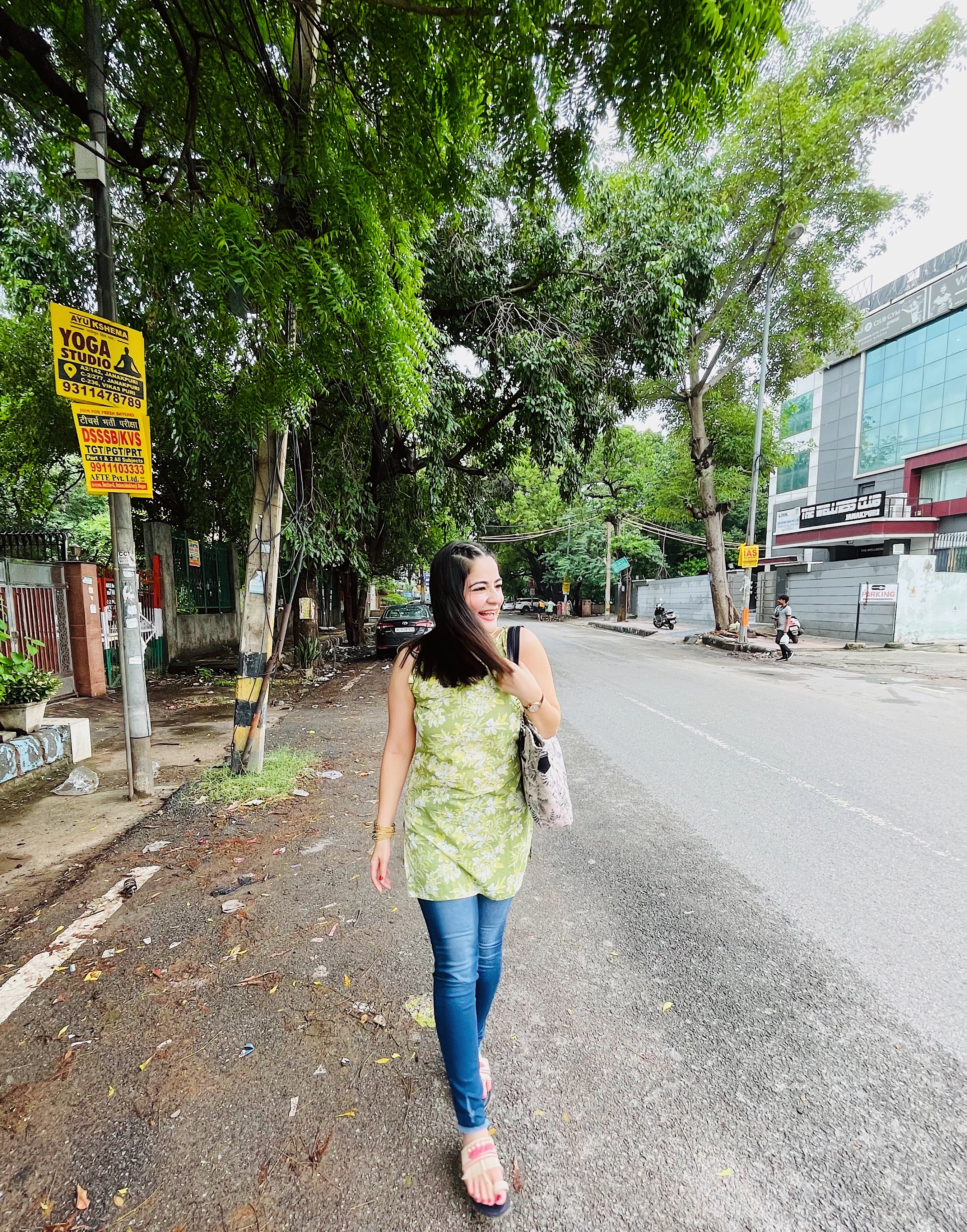Green Floral Bliss Kurti