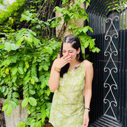 Green Floral Bliss Kurti