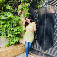 Green Floral Bliss Kurti