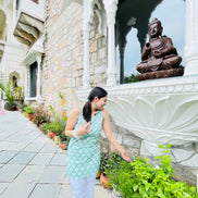 Blue Leafy Charm Kurti