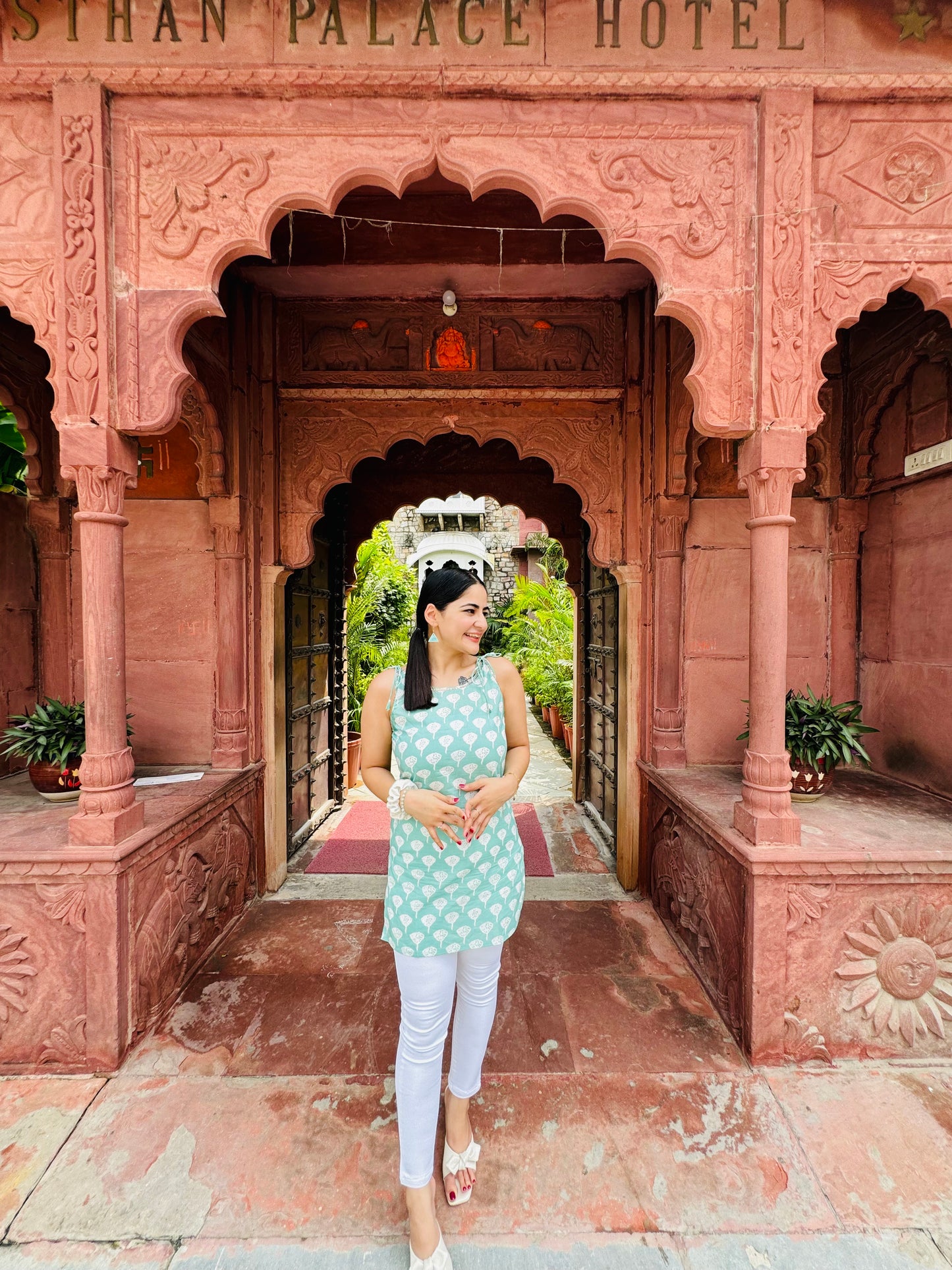Blue Leafy Charm Kurti